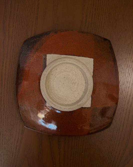 Vintage handmade ceramic catchall tray