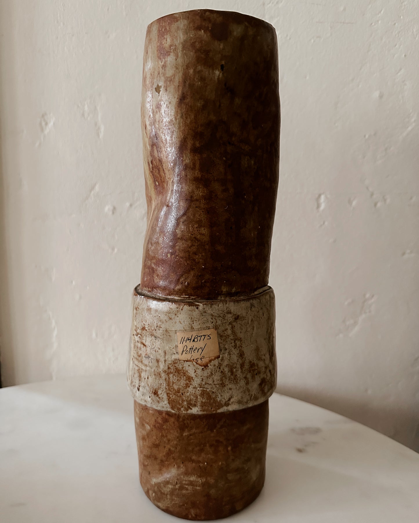 Vintage handmade large ceramic vessel