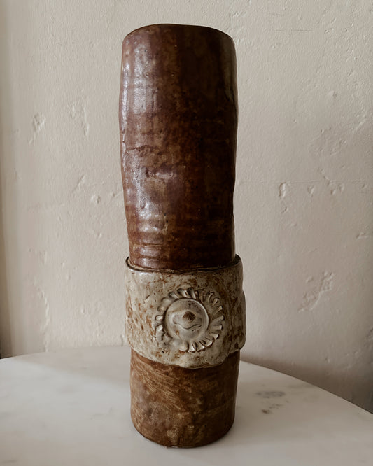 Vintage handmade large ceramic vessel